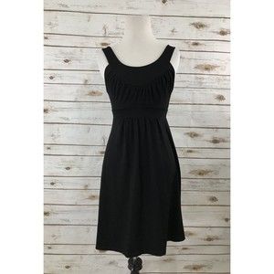 Susana Monaco Black Empire waist Dress XS babydoll minimalist‎ simple capsule